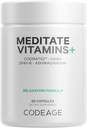Codeage Meditatie Vitamine+ Supliment - CognatiQ, DHH-B, GABA, Ashwagandha, Ciuperci organice, Afine - BDNF Pastile Brain si Neuroproteine - Vegan, Non-GMO, Gluten-Free - 60 capsule