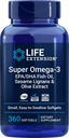 Extensie de viață Super Omega-3 360 Softgels, Ușor de înghițit, EPA/DHA Omega3 ulei de pește, Sesam Lignans & extract de măsline