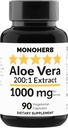 MONOHERB Aloe Vera 1000 mg - 200x Extract - 90 capsule
