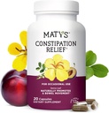 Matys Constipaţie Capsule de relief, Laxative Botanice Herbal uşurează constipaţia, promovează mişcarea Bowel netedă şi sănătate gutoasă, Sigur şi eficient pentru adulţi şi copii 12 ani +, 20 Capsule vegetariene