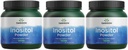 Swanson 100% Pure Inositol Powder - Suplimentul Natural Promovarea Focus & Relaxare - Nervi & Suport Cellular - (8oz) 3 Pachet