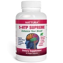 Nattura 5-HTP Supreme - pentru stare de spirit pozitivă, relaxare și controlul apetitului - cu 5-HTP, L-Tyrosine, L-Lysine, vitamina B6, Folat (acid folic), vitamina C (acid ascorbic), calciu - 90 capsule