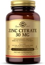 Solgar Zinc Citrate Capsule vegetale, 100 Conte, Non-GMO, Gluten Free, și Kosher, Sprijină Sistemul imunitar Sănătate, Piele sănătoasă și ochi, Gust normal și viziune