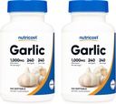 Nutricost Usturoi 1000mg, 240 Softgels (2 sticle) - fără comenzi, Premium Gluten gratuit Supliment