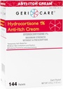 Gericare Hydrocortizon 1% Anti- Itch Cream, Putere maximă, 144 Count Pack, 0. 5oz Fiecare ambalaj (Pachet de 1)