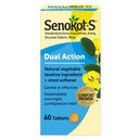 Senokot-S Dual Acţiune 60 comprimate, naturale legume Laxative Ingredient Plus Stool Softener Tablets, Gentle Dependent Overnight Relief Ocazional Constipaţie Alb