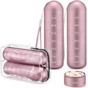 [2 Pack] Zannaki Metal Travel Pill Organizator, Portable Waterproof Weekly Pill Box, Large Aluminum Aliate Pilula container, BPA gratuit 7 zi de zi Medicina Organizator titular pentru Vitamina, Supliment
