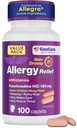 GenCare Alergie Relief Pilule - Fexofenadina 180mg 24 Ore Medicina non-Drowsy Alergia Antihistamina, Comparativ cu Allegra 24 Ore Pastile non-Drowsy pentru ochi Mâncărimi, Nasul Runny, Hives (100 Conte)