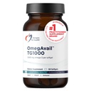 Proiectări pentru sănătate OmegAvail TG1000 - TG (Trigliceride) Suplimentul de ulei de pește cu EPA/DHA - Foarte concentrat 1000mg Omega-3 Per Softgel - Aroma de lămâie naturală + Nu gust de pește (60 Softgels)