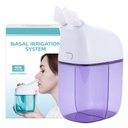 Sistem de irigații nazale, mașină de clătire nazale, mașină de clătire sinus, mașină de curățare sinus cu rezervor de apă sărată și rezervor de colectare deșeuri - Curățator nas pentru Sinus, Sinus Adult, relief alergie - Purple