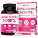 Myo-Inositol & D-Chiro Inositol Supliment pentru femei (120 capsule, 2050 mg Per Serving Ideal 40:1 Ratio Myo Inositol) Echilibru de hormoni pentru femei - a treia parte testat, Vegan Safe & SUA Made - 120 Conte