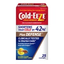 Cold-Eeze Plus Defense Natural Manuka Honey Lemon Zinc Lozenges, Homeopatic Cold Remedy, Shortens Common Rece Simptome, Promovează Immune Health, Sambucus Nigra, Echinaceae și Rose HIPS, 25 Ct.