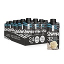 OWYN Pro Elite Vegan plante-Based mare de proteine Shake, Vanilla, 24-Pack, 32g Proteina plantelor, Prebiotice, Superfoods Verzi pentru antrenament și recuperare, 0g Net carbohidrați, Zero zahăr, Keto (24 Pack)