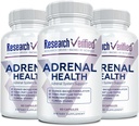 Cercetari Suport suprarenal verificat - 180 capsule - Suport functie Glanda suprarenala, Boost Energy, Echilibru Cortizol - Ciuperci, B Vitamine, Bioflavonoizi, BioPerine