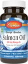 Carlson Salmon Oil, 500mg Omega-3s, ulei norvegian de pește sălbatic capturat, Susținabil Sourced, 50 Softgels