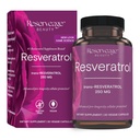 Reservage Beauty, Resveratrol 250 mg, Antioxidant Supliment pentru inima si sanatatea celulara, Sprijina Sistemul de imbatranire sanatoasa si imune, Paleo, Keto, 30 Capsule