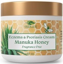 Manuka Honey Eczema Cream Moisturizing Lotion Fragrance Free For Psoriazis Relief - Mâncărimi, Erupții cutanate uscate Ointment - Skin Soothing Moisturizer - Body & Face Cream - Copii & Adulți 16oz