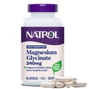 Natrol Magneziu Glicinat Suplimente 240 mg - Absorbţie mare - Glicinat de magneziu calm pentru somn - 60 capsule, 30 zile de aprovizionare