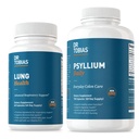 Dr. Tobias Lung Health & Psyllium Suplimente zilnice, Lung Cleanse & Detox Formula, Sprijină Mişcări Bowel sănătoase cu Psyllium Husk, Vitamina C, Butterbur, Querbetin, Daily Fiber şi Suplimentul Plămânilor