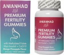 Gume de fertilitate premium pentru femei, gume de echilibru feminin Premium, cu Inositol, CoQ10, Folate și vitamine, suport Hormon echilibru, Ovulație / Ciclu menstrual, 1 lună de aprovizionare