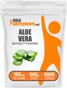 BulkSupplements.com Aloe Vera Extract pulbere - Aloe Vera Supliment, Herbal Supplement - Vegan & Gluten gratuit, 100 mg per Serving, 500g (1.1 lbs) (Pachet de 1)