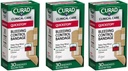 Curad Quickstop Flex-Fabric Bandage, Quickstop Control Technology, Asortate Dimensiuni, 30 Count (Pachet de 3)