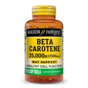 Mason Vitamina Naturală A Beta Caroten 25 000 UI, susţine Viziunea, funcţia celulară şi sănătatea imună, 100 Softgels, Pachet de 3