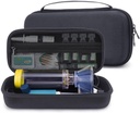 Caz de călătorie Hard pentru Inhalator Astm, Spațiu pentru copii și adulți, Măști, Inhalator Deținătorul Portabil de stocare sac Organizator cu Mesh Pocket pentru Medicină, Alergie Meds, Ventolin Inhaler (numai CASE)