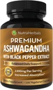 Ashwagandha Supliment Made with Premium Ashwaganda Root Powder 1200mg with Black Pepper Extract for Intensed Absorbtion - 120 Vegi Capsule