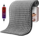 Pad de încălzire Qfun Extra Large pentru Relief dureri de spate, 19.6"x39.3" XXL Rapid Heat Pad Neck și Ar trebui Pad de încălzire electrică pentru Crampe perioadă cu 6 Setări de căldură & Auto-Off, Cadouri de Crăciun pentru bărbați