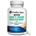 Lions Mane Supliment Capsule - Extract de ciuperci: Chaga, Maitake, Reishi & Shiitake 