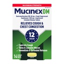 Tuse Suppressant şi Expectorant, Mucinex DM Putere maximă 12 comprimate de oră, 14ct, 1200 mg Guaifensin, Relieves Congestia toracică, Quiets Ud şi tuse uscată, 1 medic recomandat Expector OTC