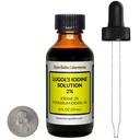 Iodul lui Lugol / soluţie 2% / 2 Oz într-o sticlă de chihlimbar / picurător gratuit