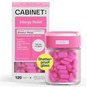 Cabinet: Difenhidramină 25mg Alergie Relief Antihistaminice Tablete pentru alergii, Febră Hay, și Runny Nase, 120 comprimate (Bumbac de sticlă reîncărcabil)