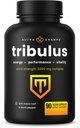 NutraChamps Tribulus Terrestris pentru barbati, 2000mg Booster suplimentar pentru energie, Vitalitate, Rezistenta & Performanta, Extra Putere Saponine, 90 Vegan capsule