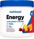 Nutricost Energetic Complex (Frut Punch) (60 Servings) - Pudră de energie curată, supliment alimentar 300g