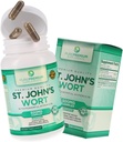 Capsule Pure Premium St. Johns Wort 500mg - Supliment de susţinere a dispoziţiei - Suplimente de stres natural şi natural - St John Wort Support Mood pozitiv pentru bărbaţi şi femei - 3 luni aprovizionare - 100 capsule