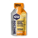 GU Energie octanică Ultra Endurance Energy Gel, Vegan, Gluten-Free, Kosher, și lactate-Free On-The-Go Sports Nutrition pentru rulare, ciclism, drumeții sau schi, Vanilla Orange (24 Pachete)