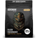 BIRDMAN Falcon Performance Vegan Proteina pulbere, 31g Proteina, 5g Creatina, 5g BCAA, Probiotice, Electroliti, Pre Workout, Carb scăzut, Zahar gratuit & lactate, Pe bază de plante Proteina de vanilie, 29 Serviri