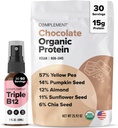 Complement Organic Chocolate Vegan Proteina pulbere & Triple B12 Spray Bundle 