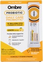Pudră probiotică de îngrijire zilnică ombre - Prebiotice și Probiotice pentru femei, bărbați și copii - Pulberea de dislocare rapidă promovează sănătatea digestivă și wellness generală - 12 miliarde CFU - Aroma de lămâie, 30 Pachete