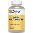 Solaray Mega Multi Minerale, Daily Mineral Complex cu Calciu, Fier, Magneziu, Zinc, şi mai mult în forme extrem de absorbante Chelated, Sănătate generală şi suport imunitar, 50 Serviri, 200 Capsule