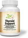Supliment complet de suport tiroidian - pentru energie tiroidiană scăzută și funcție metabolică - cu Iod Kelp, Ashwagandha, cupru, vitamina A, C, D3, B6 și mai mult - Suport tiroidian pentru femei și bărbați - 60 VegCaps