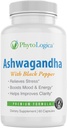 Capsule organice Ashwagandha cu Pepper negru, suporta hormoni, non-GMO, Gluten-Free, Vegan, Natural, 60 capsule
