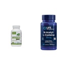 Jarrow BroccoMax împreună cu Sulforaphane pentru sănătate hepatică, 120 capsule cu eliberare întârziată & Extensie de viaţă N-Acetyl-L-Cysteine (NAC), imun, respirator, sănătatea ficatului
