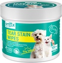 Dog Eye Wipes, Gentle Eye Wipes for Dogs & Cats, Pet Eye Cleaner Wash elimină descărcarea de gestiune, Crust, Debris, și Gunk (100, Unscente)