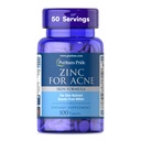 Puritan lui Pride Zinc pentru acnee Skin Formula cu vitaminele C, B-6, A, și E pentru bărbați și femei, Supliment alimentar pentru piele sanatoasa clar, Sistemul imunitar, divizia celulară și de sprijin pentru creștere, 100 comprimate