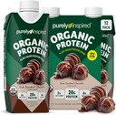 Pur Inspirat gata pentru a bea proteine organice Shake, ciocolată decadent (12 ambalaj) - plante-Bază RTD băuturi alimentare Proteina - Zero-Sugar & Gluten-Life de masă băutură proteine lichide