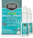 Berkley jensen No Drip Severe Congestion Nasal Spray - Rezistenta maxima Decongestionant cu HCl si mentol Oxymetazolina - Aplicator Mist Pump, No Steroid, 12 Ore Relief, 1 Fluid Ounce (Pachet de 2)