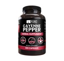 Pure INGREDIENTS Cayenne Pepper (365 capsule) No Magneziu or Rice Fillers, Pure, Lab Verified